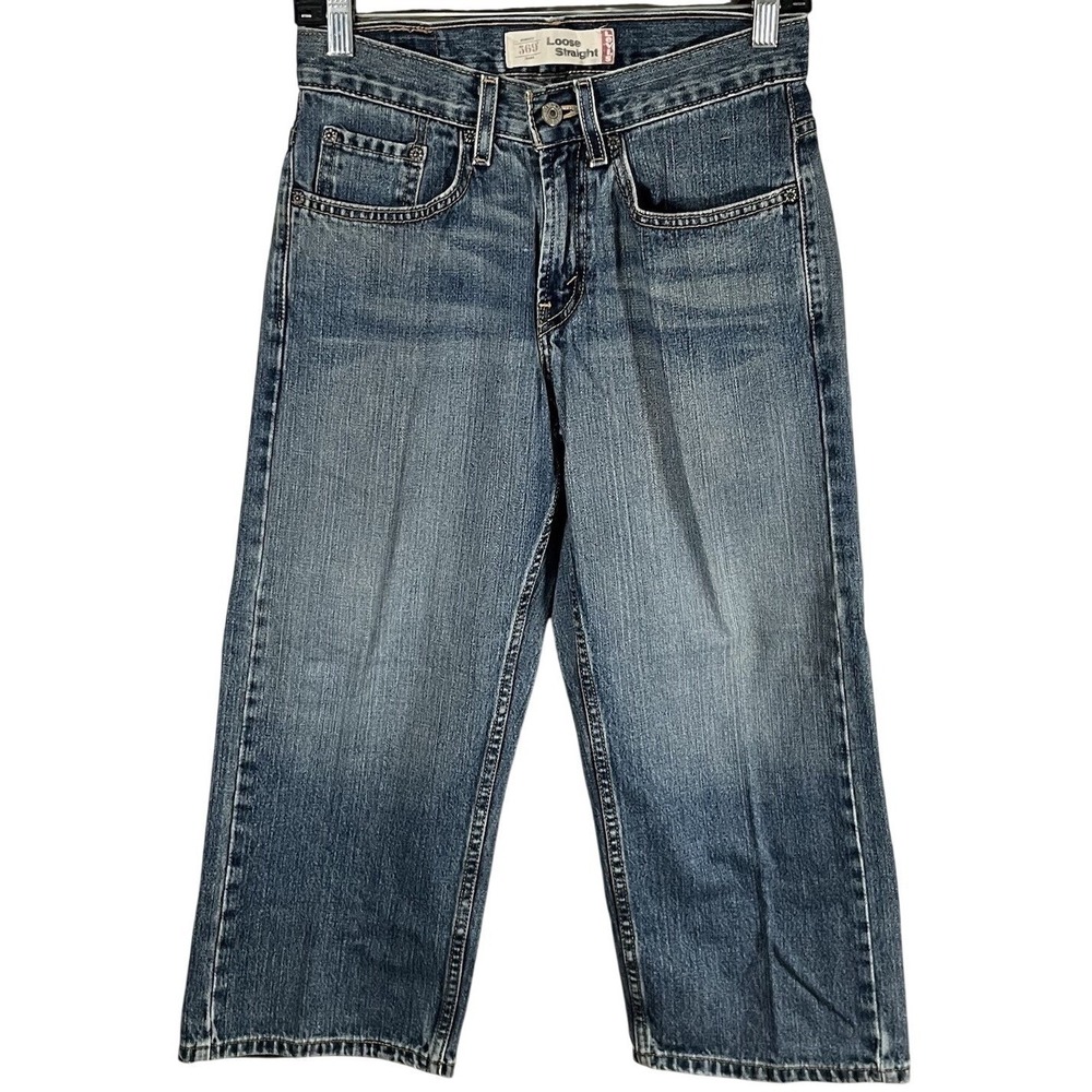 Levis 569 Loose Straight Boys Blue Jeans 28x23 Husky 8 H8 School Outdoor